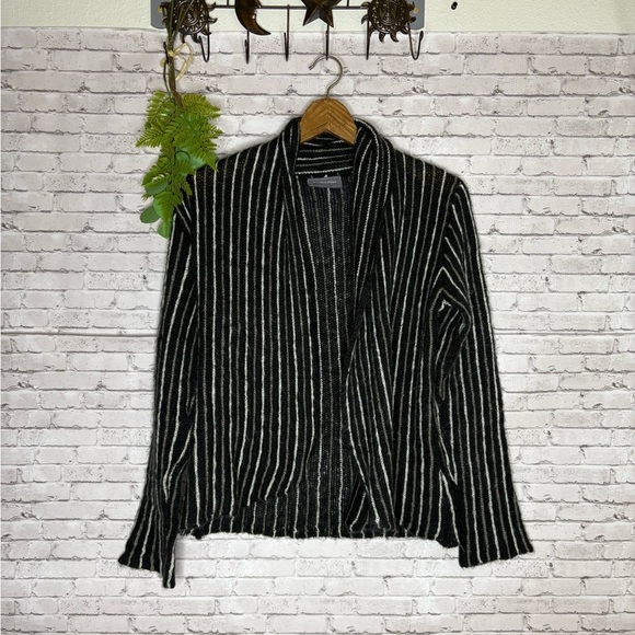 Wooden Ships Mohair Vertical Stripe Open Cardigan - Picture 1 of 4